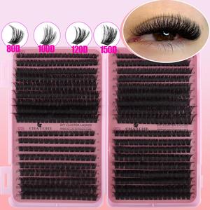 Individual False Eyelashes, 1 Box Natural Look Eyelash Extensions, Self Grafting Curl Eyelashes, Eye Makeup Enhancement False Eyelashes for Women & Girls