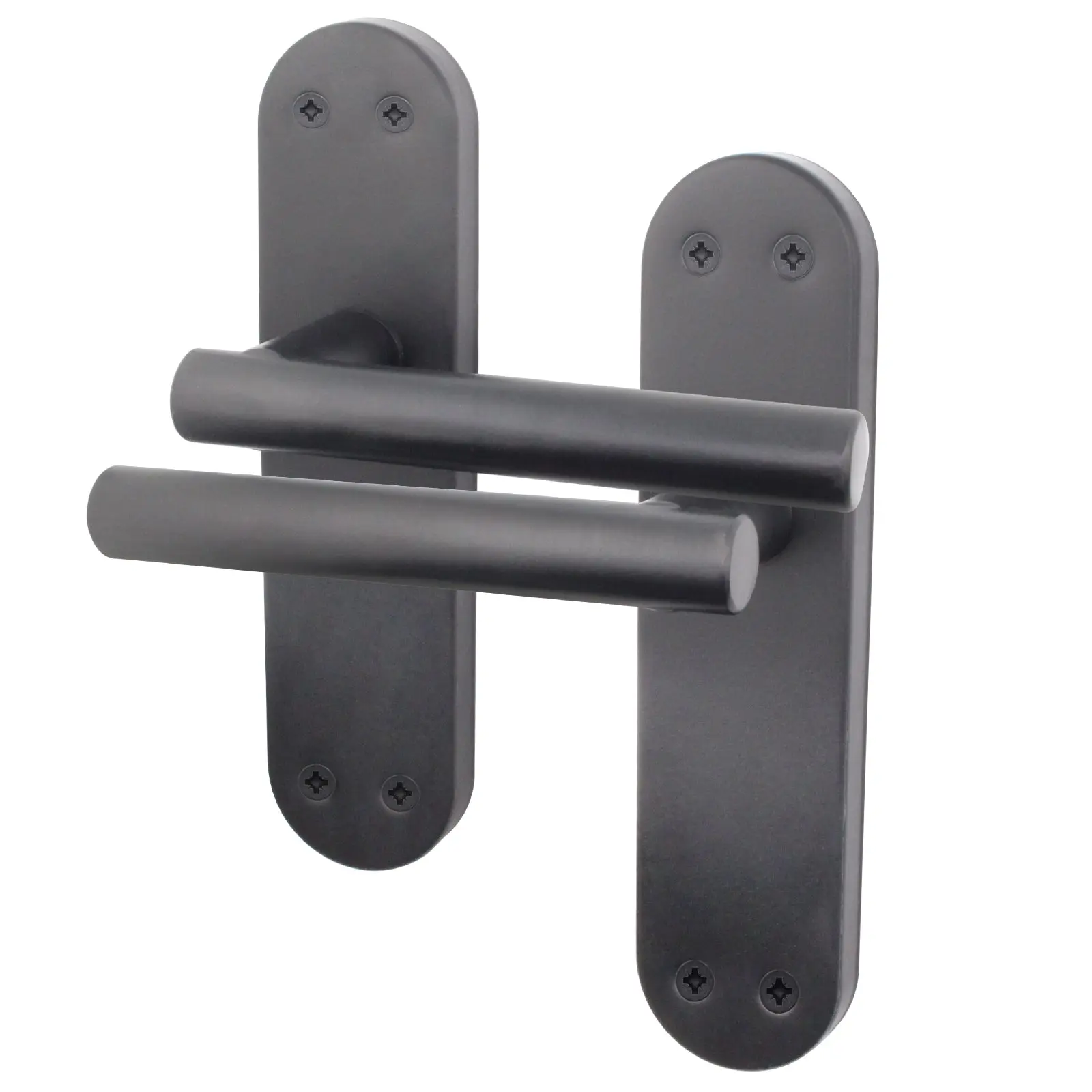 Olbia Matt Black Lever Door Handles - Latch