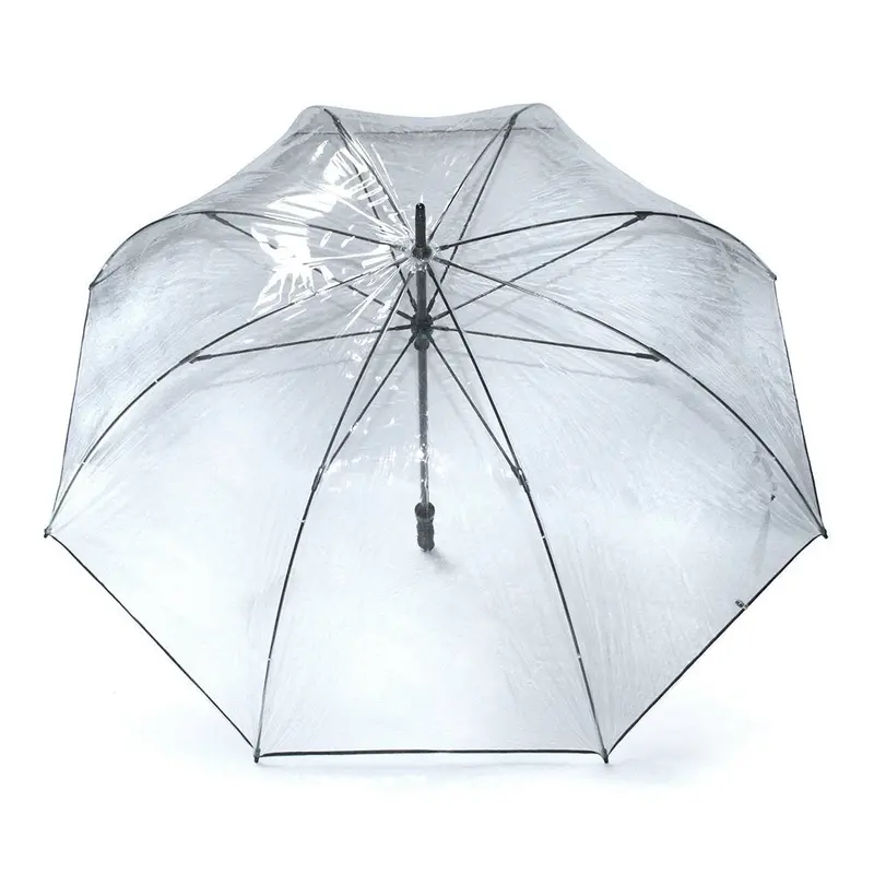 Clear PVC Golf Umbrella with Black Trim 2