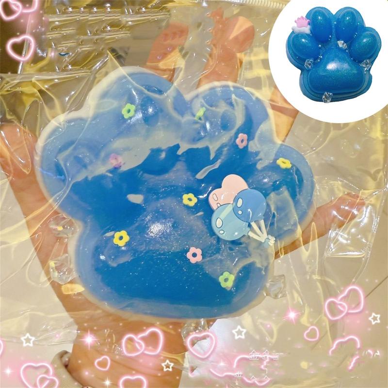 Relieve Stress And Release Small Toy Handmade Taba Big  Toy For Stress Relief ( Big )  Cat Paw Shape Cotton Candy Style 5