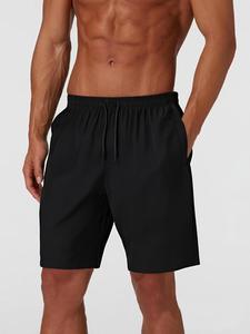 Men's Solid Color Comfortable Breathable Shorts, Regular Fit Casual Shorts for Outdoor Activities, Men's Bottoms for Summer