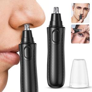 Men's Professional Nose Hair Trimmer, Black Rechargeable Nose Hair Shaver, Portable Nose Hair Trimming Tool, Cordless Electric Personal Care Appliances for Men