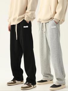 Men's Letter Tape Side Stripe Sweatpants, Casual Loose Jogger Pants for Summer, Men's Trousers for Daily Wear
