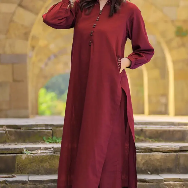 Reddish 2 Piece Summer Outfit for Women - Shirt and Top