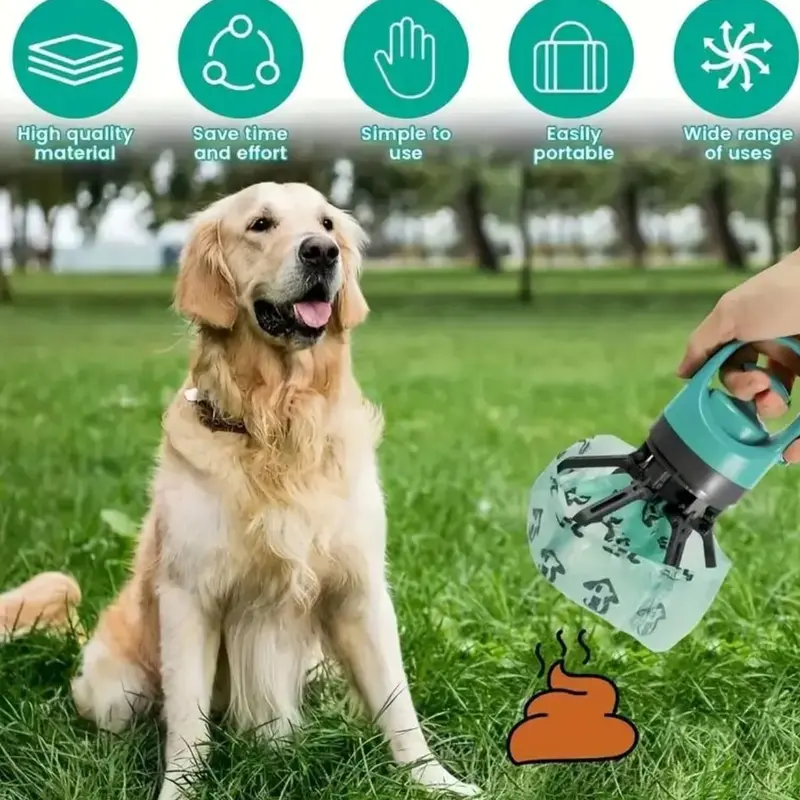 Pet Poop Picker, Portable Outdoor Dog Poop Picker Shovel Poop Dispenser 2