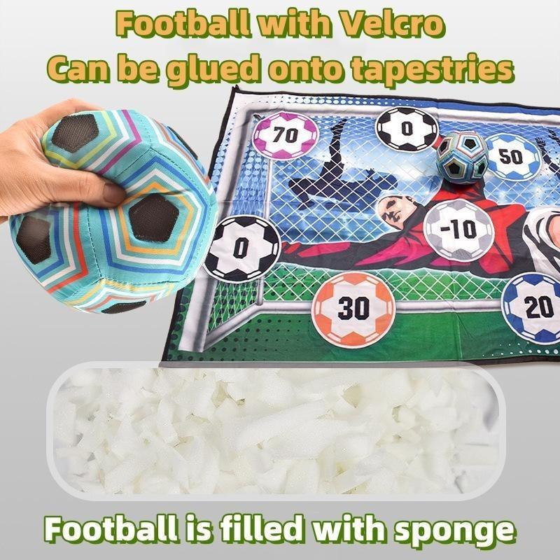 Velcro Shooting Football Toy, 1 Set Wall Mounted Velvet Target Indoor Silent Football Toy, Shooting Practice Sports Toy, Gift for Children, Valentine's Day Gift 4