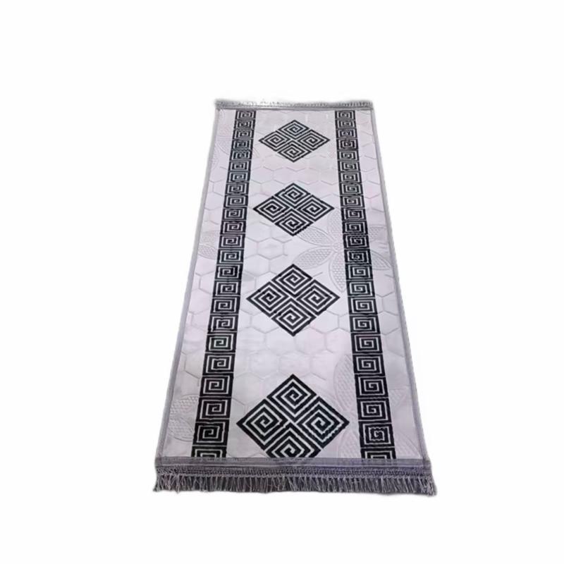 COLLECTION Luxury Greek Diamond Style Modern Indoor Anti-Slip Soft Turkish Hallway Runner Rug - Perfect for Home Decor 2