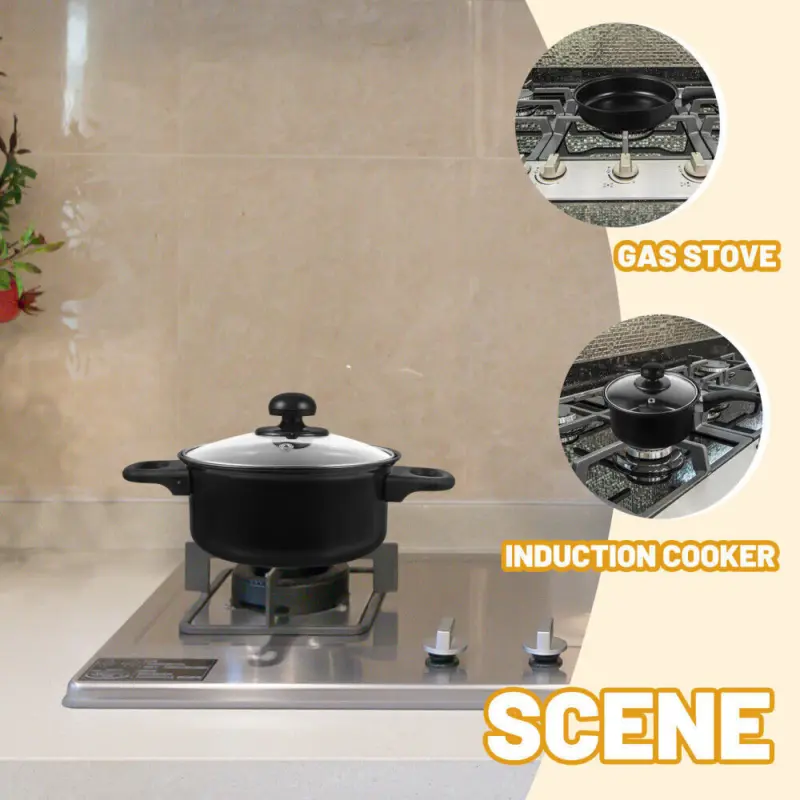 13 pcs/set non stick saucepan cookware set cooking pot frying pan set with lids a Glass Handles 3