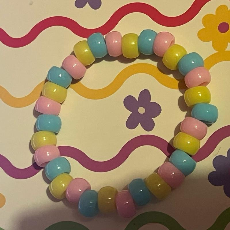 Cotten candy swirl!-beaded bracelet 1
