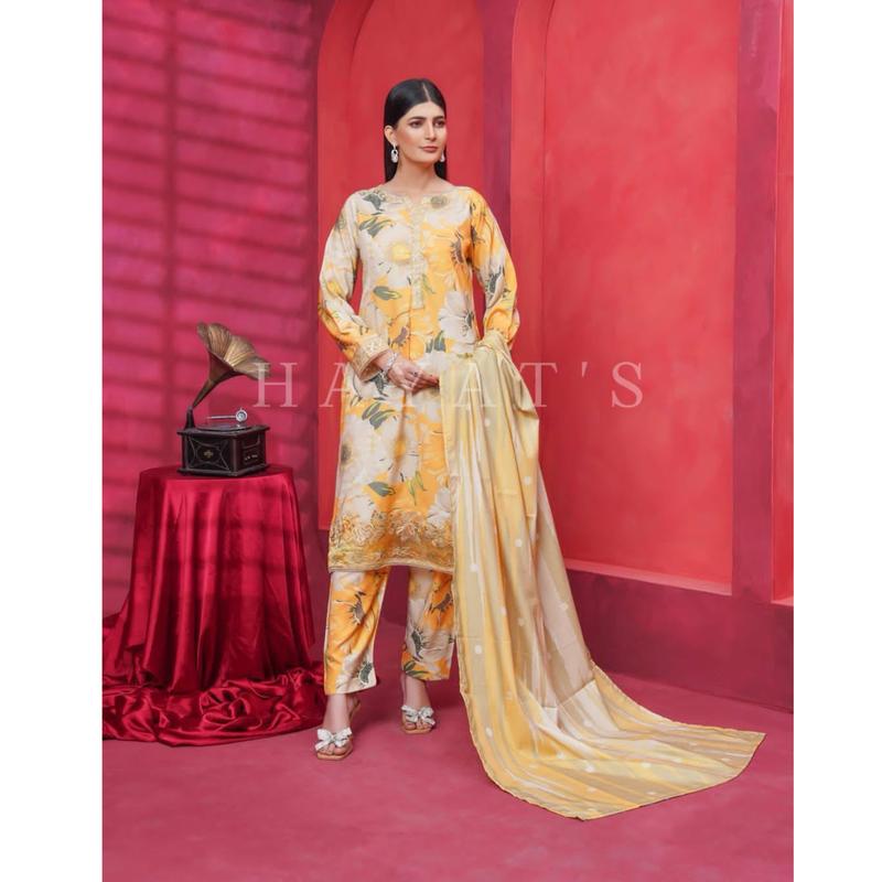 Dhanak Dress with Shawl |3 Pc| Winter Collection | Hayats UMHAT0560 7