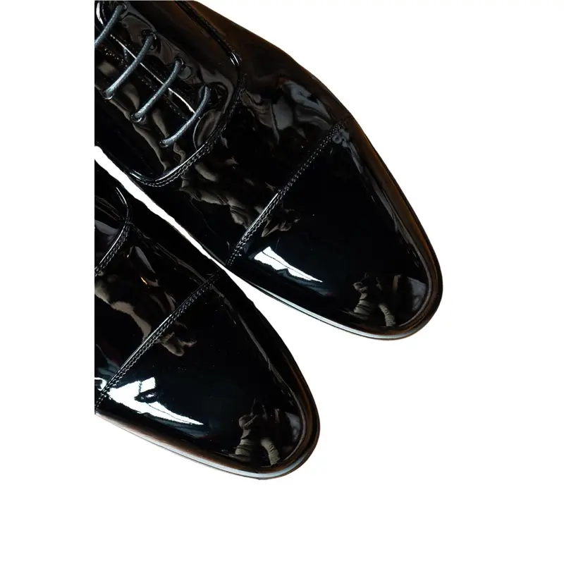 Black Toe Cap Dress Shoes 1