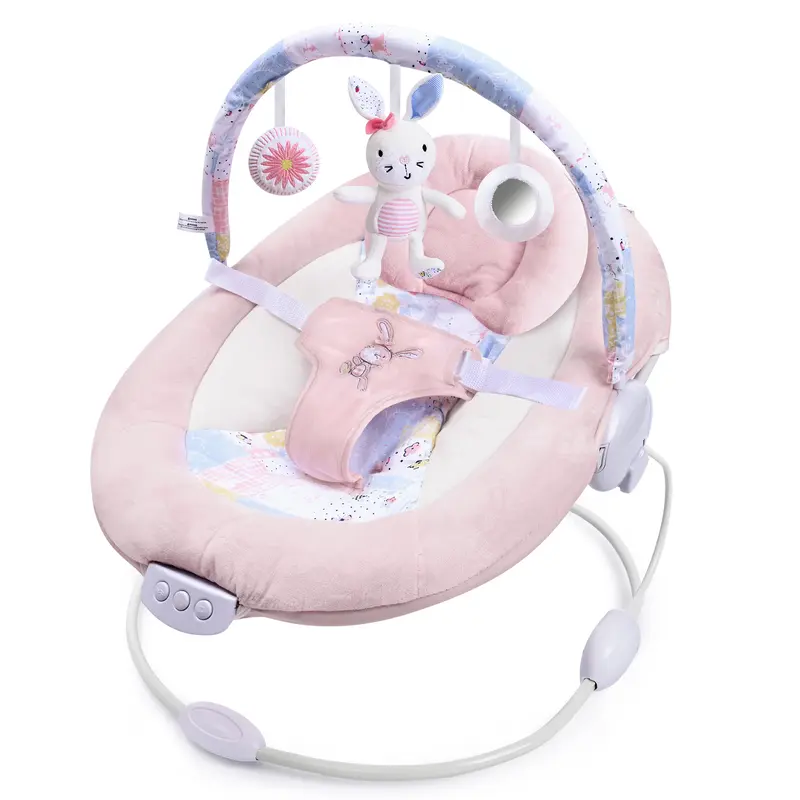 76) LADIDA Soft and Padded Baby Bouncer with Soothing Music