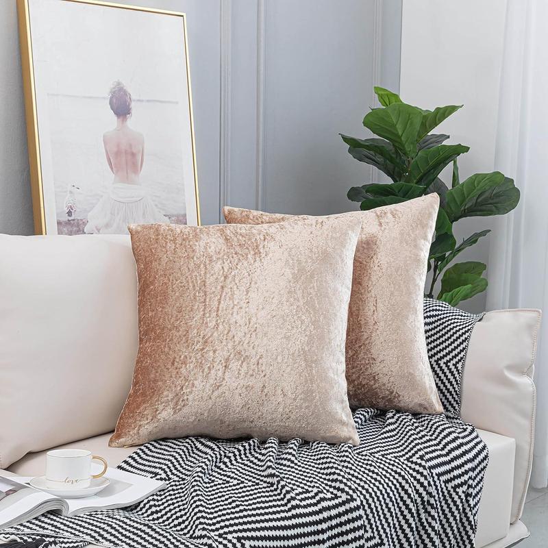 Luxurious Crushed Velvet Cushion Covers - Pack of 2 - Elegant Home Decor 5