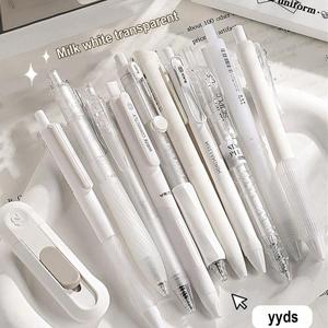 0.5mm Retractable Neutral Pen, 5 Counts/set Smooth Writing Quick Drying Gel Pen, Office Stationery & Supplies for Exam, Office Work & Stationery