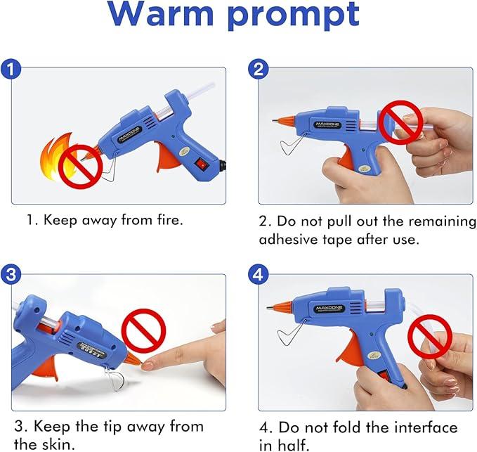 Product Introduction of Upgraded 20W Mini Hot Glue Gun with 30pcs 7mm x 130mm Glue Sticks – Fast Heating for DIY Crafts & Home Repairs 8