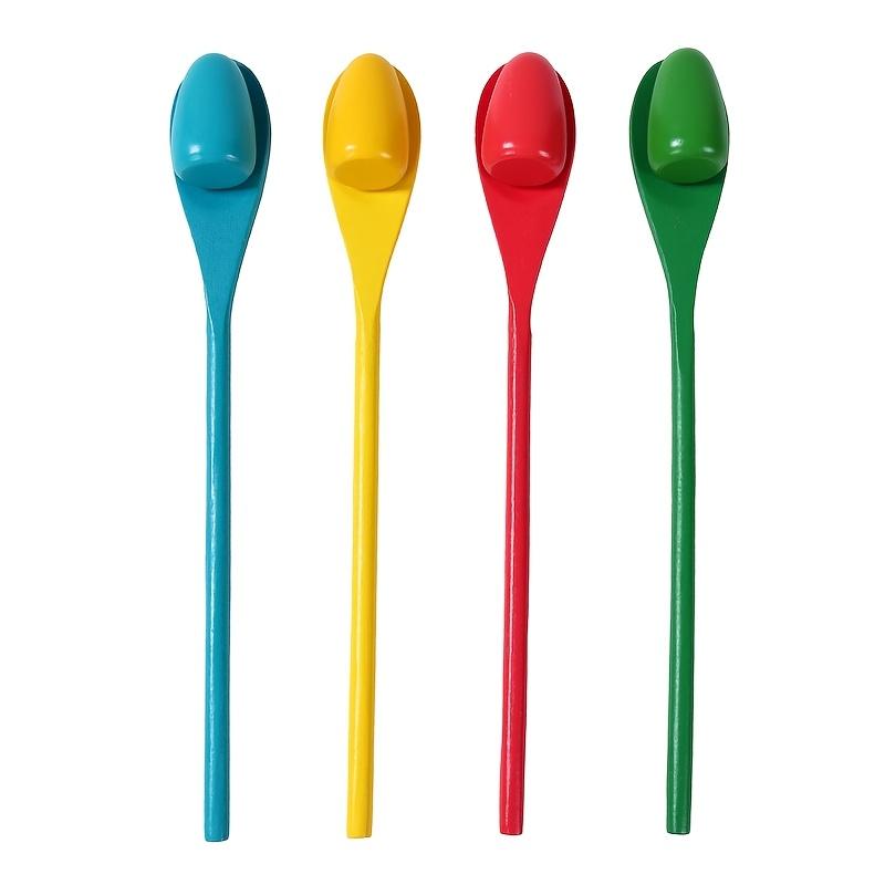 4 Sets Wooden Balance Spoons - Easter Egg Spoon Race Game Set for Party Decorations, Outdoor Fun Games, and Party Gifts, Party Supplies 8