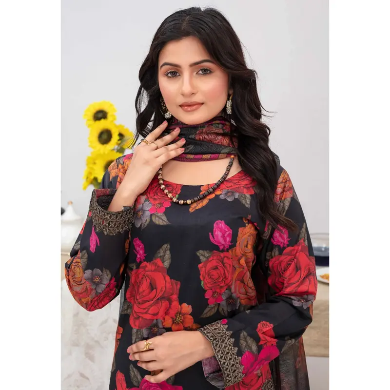ASHYANA Vol 29 | Embroidered Cotton Shararah 3pc Readymade Traditional Womenswear  | ARI06 1