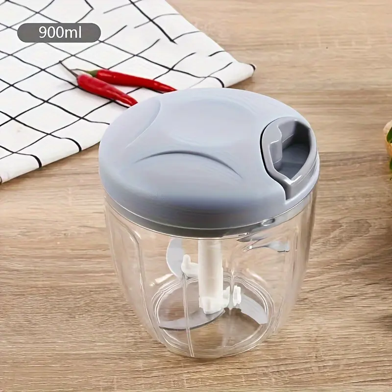 1pc Multifunctional Manual Garlic Masher and Vegetable Cutter - Durable Plastic Garlic Grinder - Handheld Fruit Masher - Easy Clean Kitchen Gadget - Food-Safe Kitchen Tool for Effortless Cooking 1