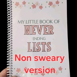 my little book of never ending lists Things to Remember Lists Notebook - Non Sweary Version journal journals meal planner- Never ending lists