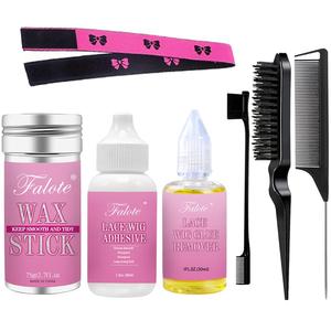 Hair Styling Tools, Including Hair Wax Stick & Remover & Glue & Elastic Bands for Wigs & Comb, Heatless Styling Tools for Women & Girls