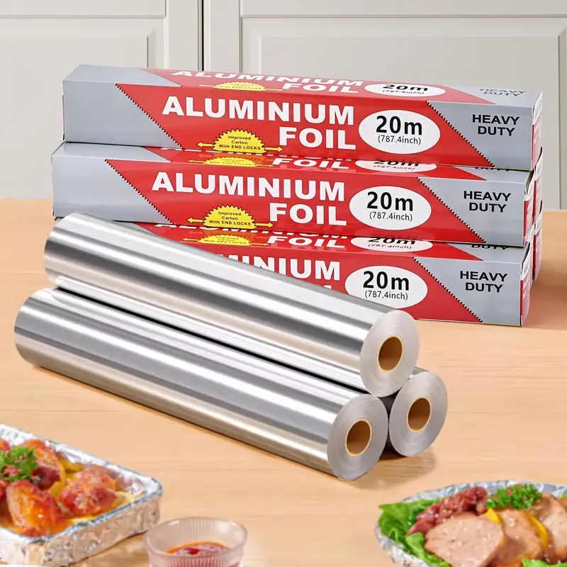 1 Roll Heavy Duty Aluminum Foil, 12-Inch Wide, Premium Wrapping for Christmas and New Year Gifts, 65.66 Sq Ft, No Electricity Needed, Holiday Material Cookware Disposable 0