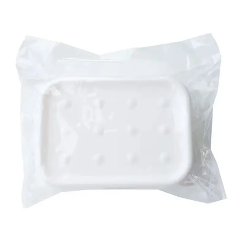 New Travel Soap Dish Box Case Holder Hygienic Easy To Carry Soap Holder Box Home Storage Organizer with Strainer Sponge White 3