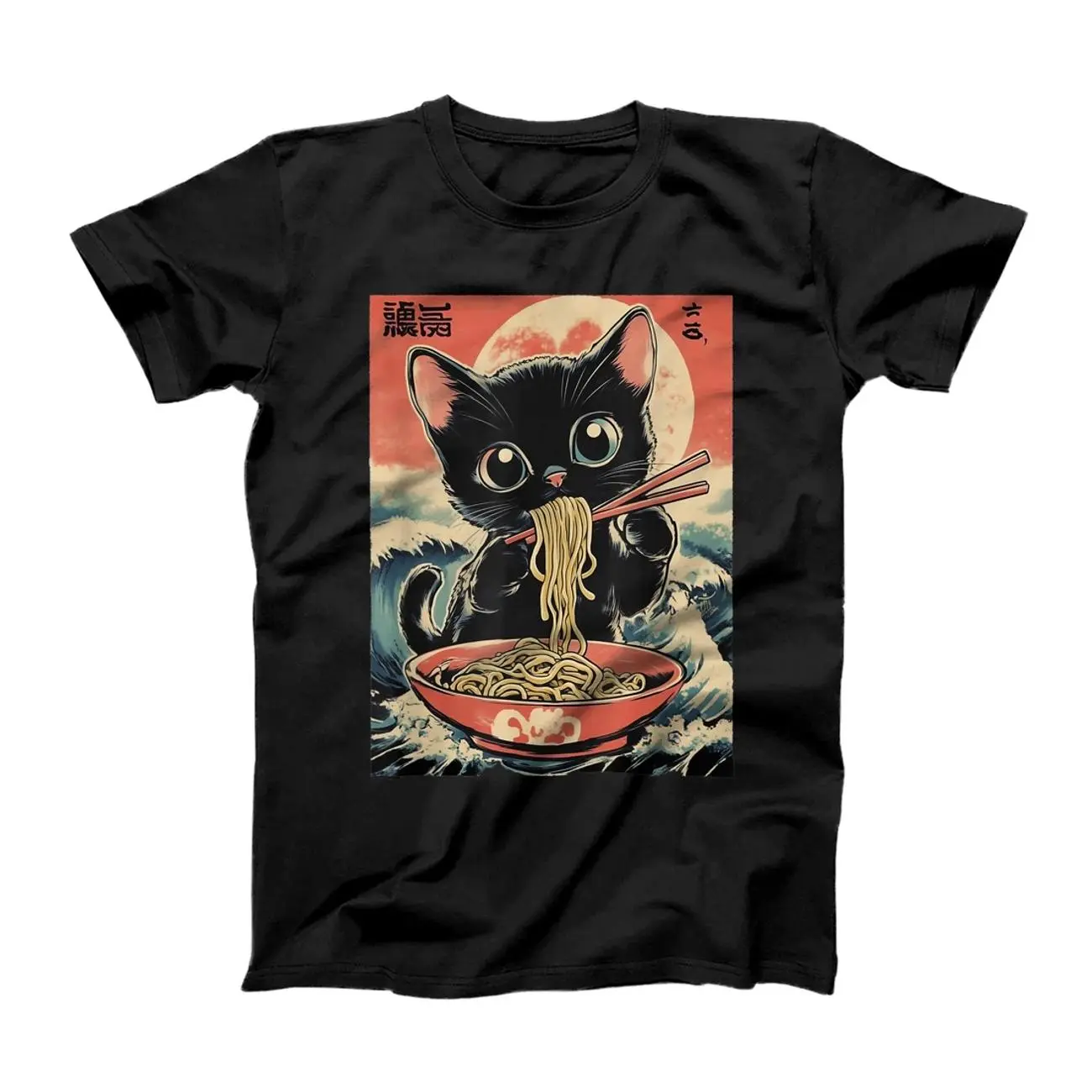 Ramen Cat Anime Eating Kids Women Girls Kawaii Japanese T-Shirt - Sweatshirt - Hoodie ZPI