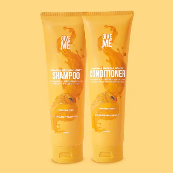 Give Me Cosmetics Nourishing Shampoo & Conditioner Bundle - Papaya & Manuka Honey- Haircare- Comfort Gentle Cleanser