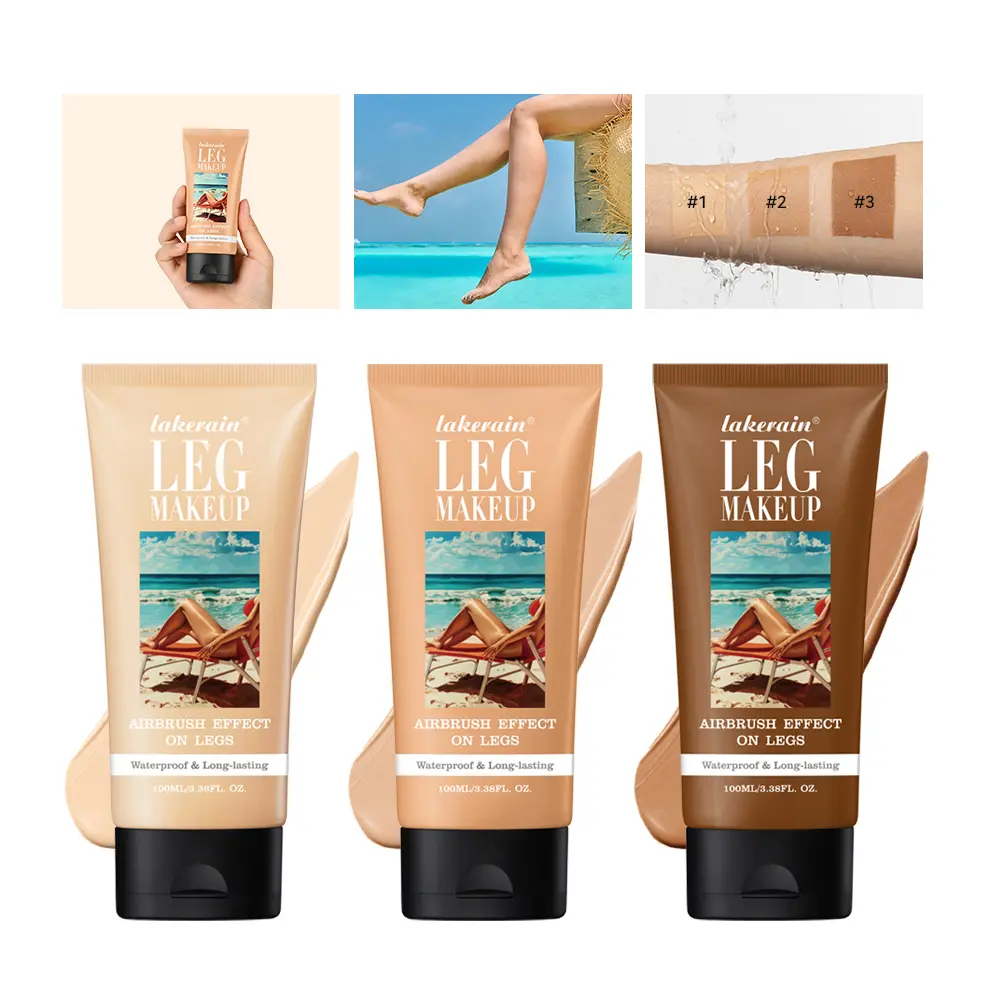 100ml Waterproof Long Lasting Body Tanning Cream Medium Bronze Leg Makeup Leg Makeup Lotion Even Skin Tone Body Foundation