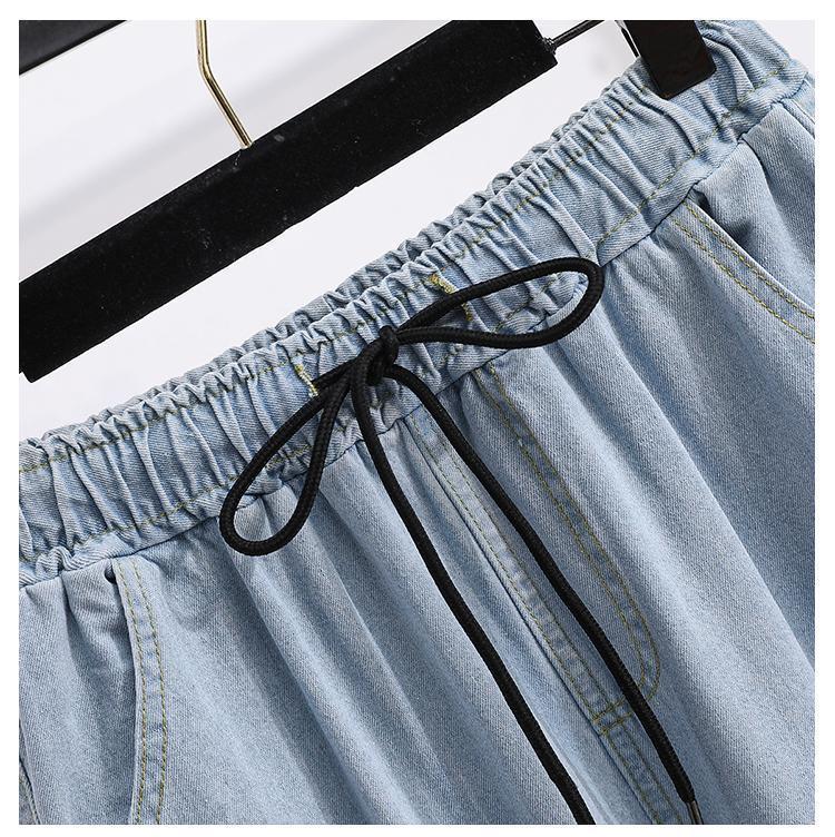 Product Introduction of plus Size High Waist Casual Pants Loose Wide Leg Jeans Fashionable Spring New Arrival for plus Size Women Comfortable Fit 21