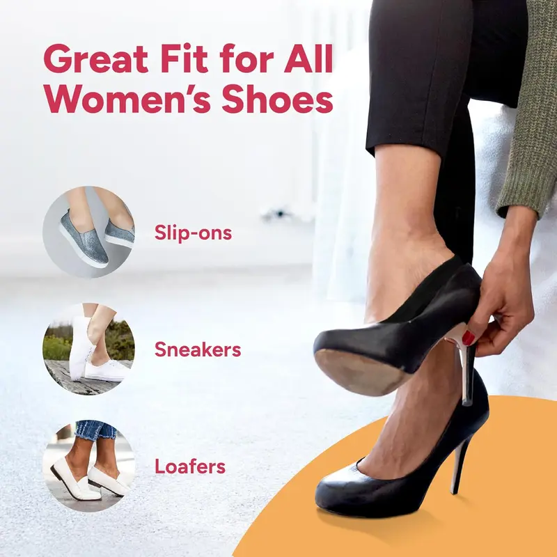 Eedor Women's 3/6/8 Pairs Thin No Show Socks Non Slip Flat Boat Line, 3 Pairs (6 Socks)_black, Large 6