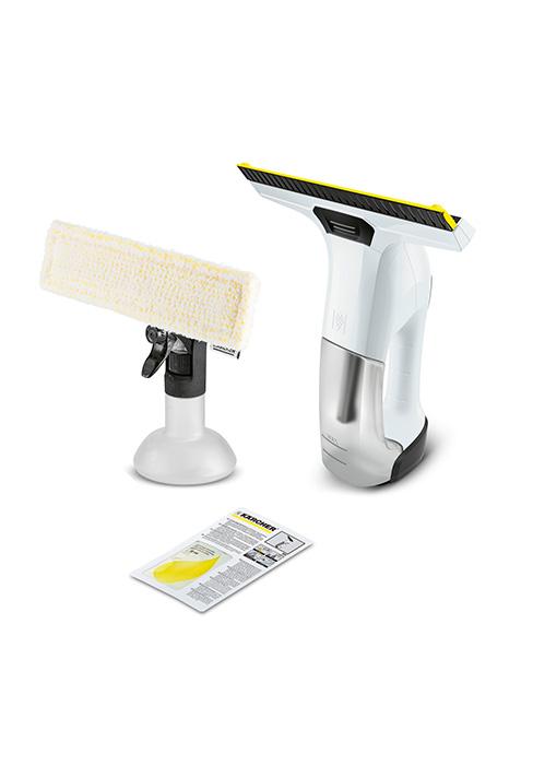 Product Introduction of Kärcher Window Vac WV 2 Plus, Battery Running Time: 35 min, LED Display for Battery Status, Suction Nozzle: 280 mm, Spray Bottle with Microfibre Cloth, 20 ml Window Cleaner Concentrate 112