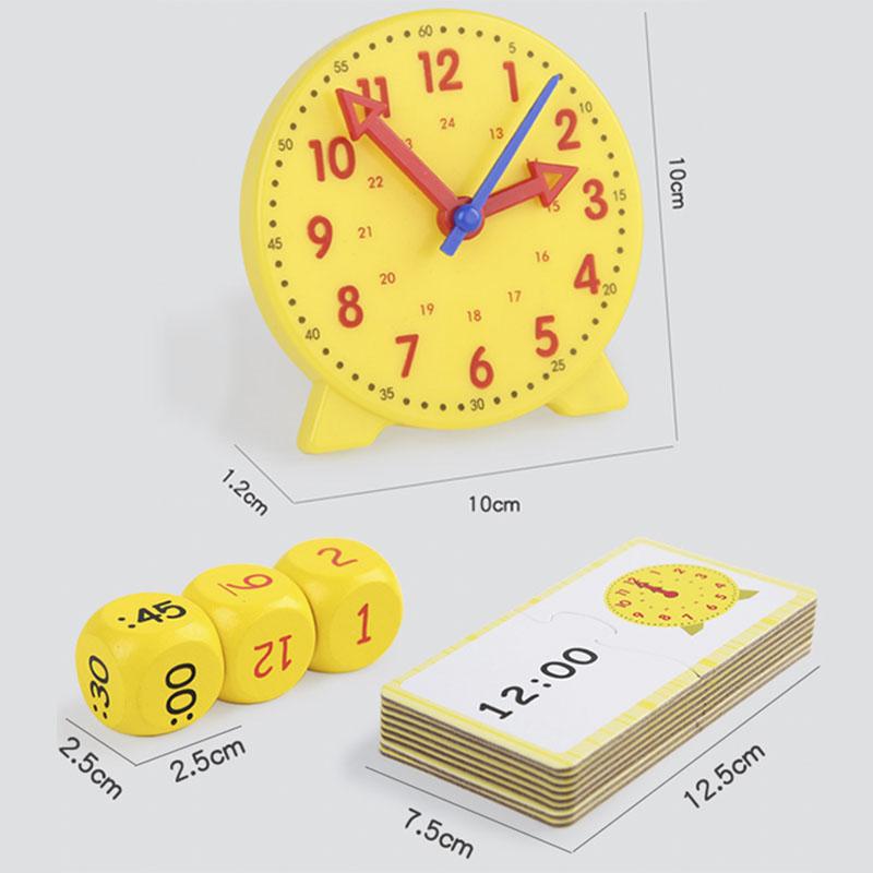Children Montessori Clock Educational Toys Hour Minute Second Cognition Matching Puzzle Toys Kids Early Preschool Teaching Aids 6