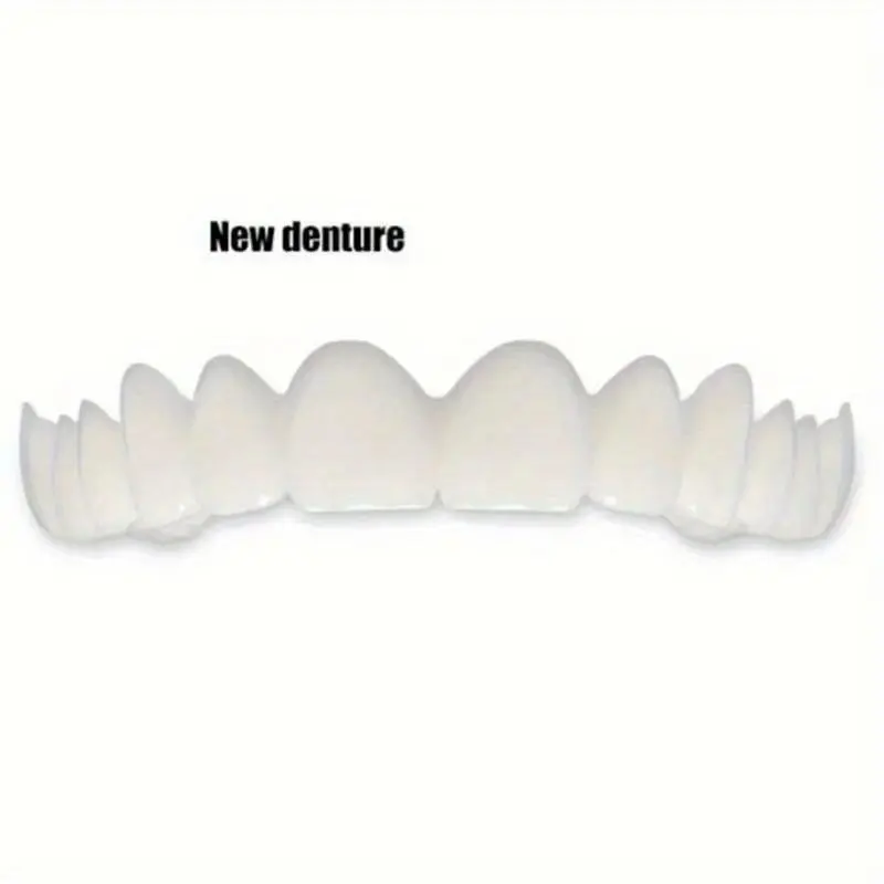 2pcs Comfortable And Flexible White Denture Veneers With Upper And Lower Denture Accessories, Unisex, Easy-to-Wear Dental Accessories - The Ultimate Denture Veneer Solution To Boost Your Confidence Oral 6