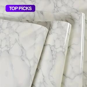 Imitation Marble Pattern Peel and Stick Wallpaper, 1 Count Easy To Clean & Waterproof Wallpaper, Self-adhesive Wall Trim for Household, Kitchen & Living Room #TOP PICKS