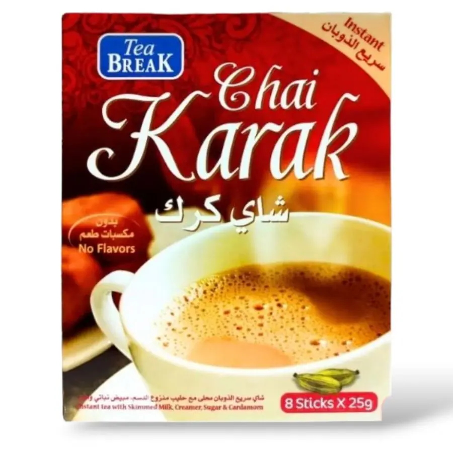 Tea Break Karak Tea - 8 Sticks x 25g (Instant), New Packaging Same Delicious Taste