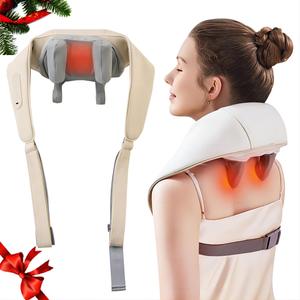 Constant Temperature Electric Body Massager, 1 Count Portable Cordless Neck Massager with 6D Extended Massage Heads, Neck & Shoulder Massage Pillow for Home Office