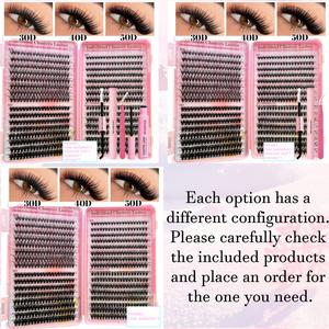 Natural Look False Eyelashes Kit, 1 Set Individual Lashes Kit, Professional Eye Makeup Products for Women & Girls, Cosmetic