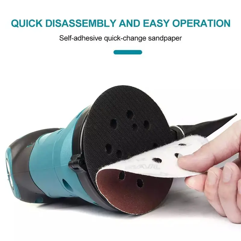 Cordless Random Orbital Sander 18V Li-ion 5" Dust Bag Discs Machine For Makita 4