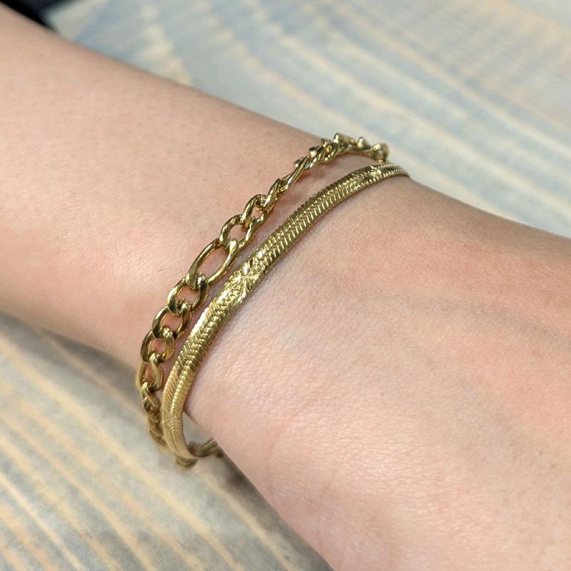 Malak - Bracelet 18k Gold plated stainless steel gold colour adjustable, very good quality bracelet, good quality. The colour will not change. Tarnish free & waterproof 1
