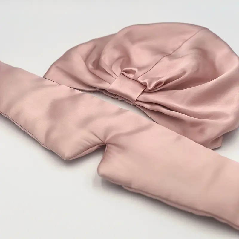 19 momme 100% Mulberry Silk Bonnet and Eye Mask Gift Set 2