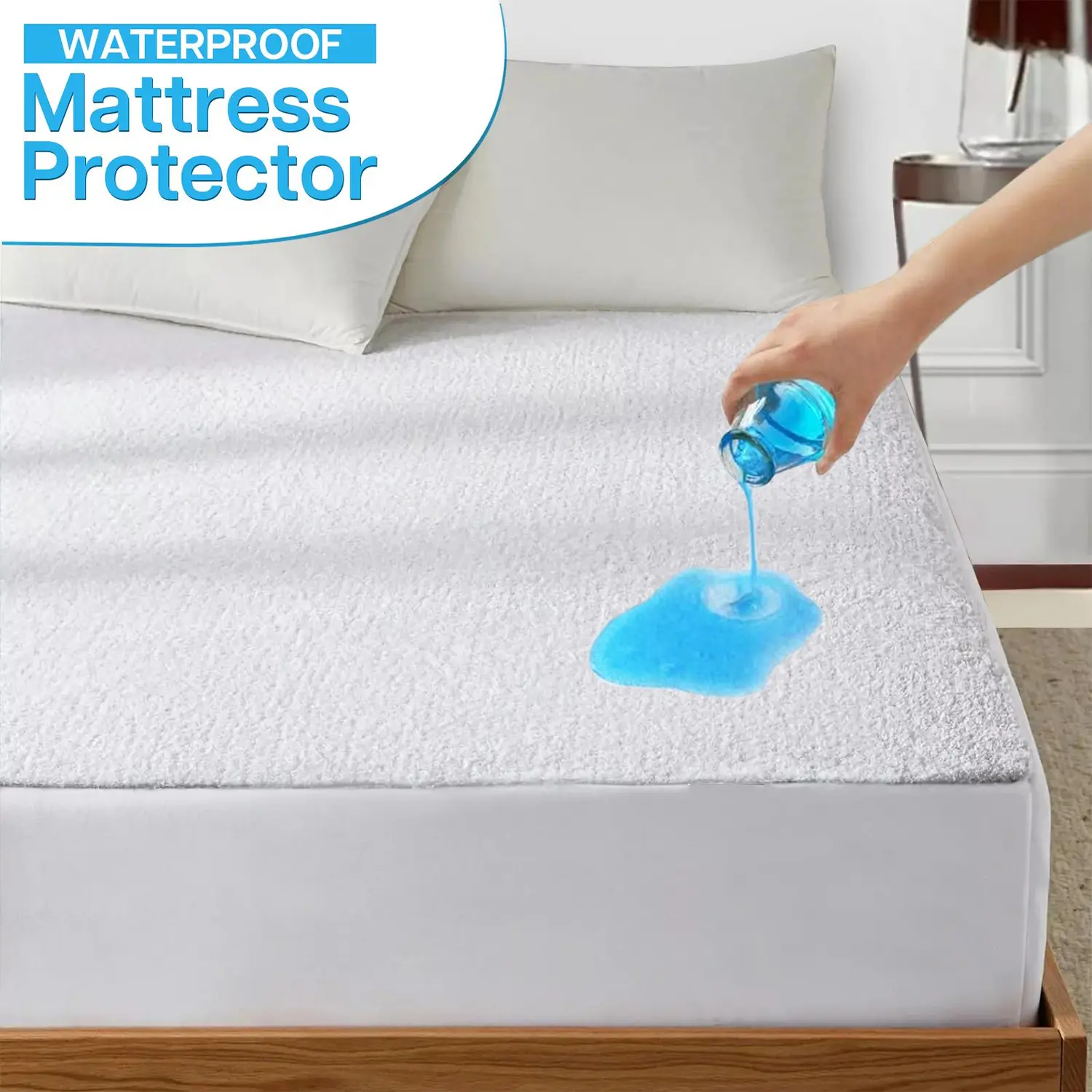 Premium 100% Waterproof Mattress Protector – 30cm Extra Deep Waterproof Fitted Sheet Soft Terry Towel Bed Cover | Hotel Quality Single, Double, King, Super King Hypoallergenic Breathable  Eco-Friendly & Sustainable