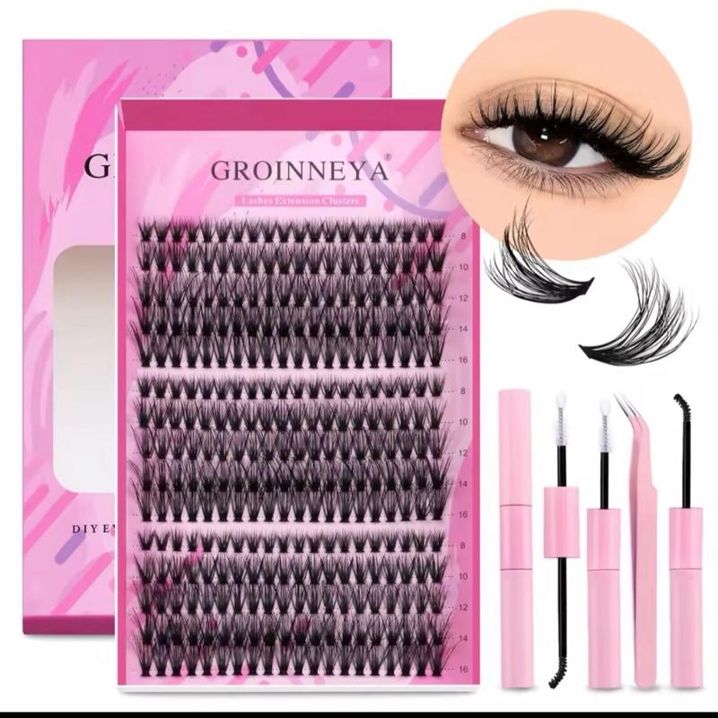 GROINNEYA Diy Lash Extension Kit - Full Set of Individual and Cluster Eyelashes - Makeup, Cosmetic 0