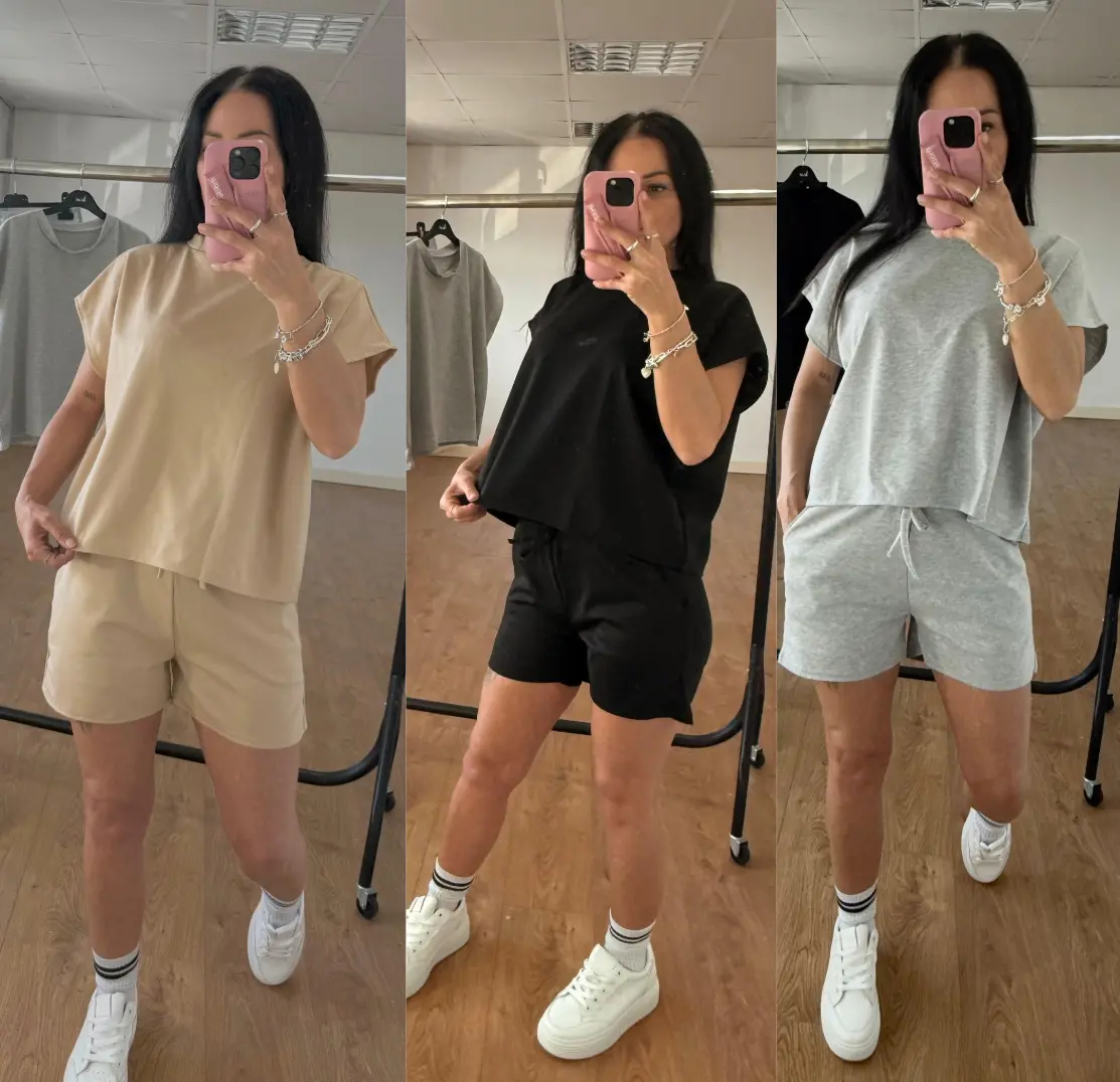 H.O.S Women's Ladies Boxy Top and Short Co ord Set