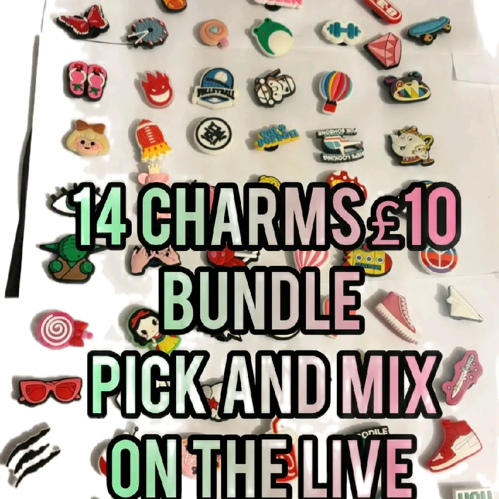Croc Charms Bundle Jibbits for Shoe Decoration - Footwear                      14 for £10 charms for your crocs all different style charms pix and mix