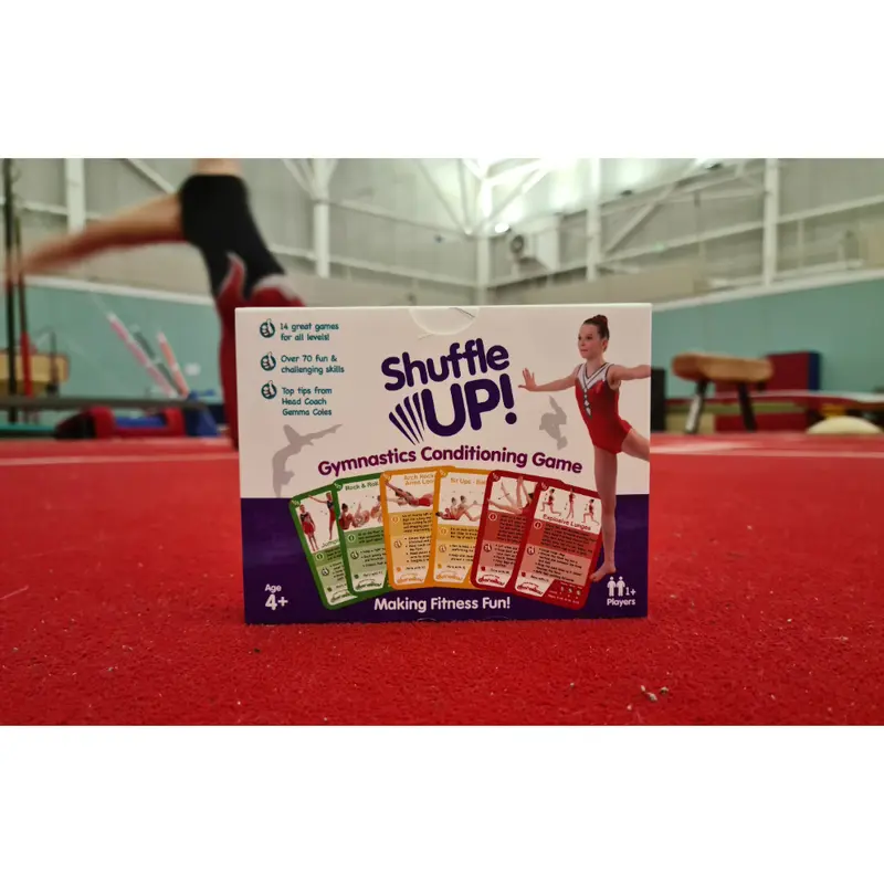 Shuffle Up Gymnastics Games - Family Games for Kids with 70+ Fun, Active Workout Cards, Learn Gymnastics Skills Exciting & Fun Card Games Gifts For Girls & Boys 4
