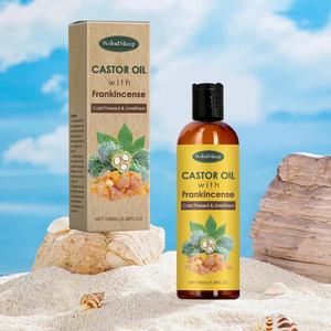 Castor Oil with Frankincense, 1 Box Moisturizing Soothing Body Massage Essential Oil, Body Care Oil for Women & Men, Massage Oil for Daily Use