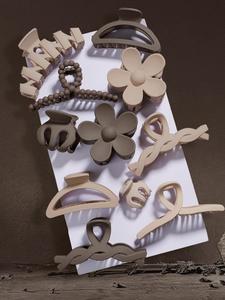 Simple Plain Color Hair Clips Set, Casual Versatile Hair Accessories for Women, Minimalist Headwear Suitable for Thick Hair