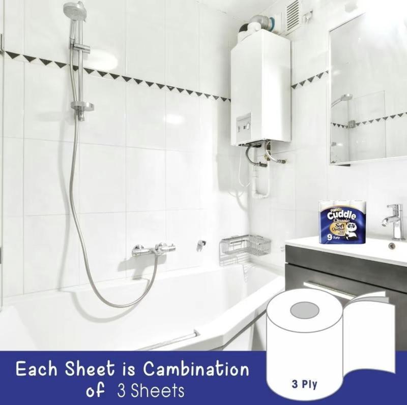 New Customer Offer! 120 Non-Scented Softesse Cuddle Tissue Paper Quilted 3 PLY Toilet rolls- Wipes Sheets Pack 1
