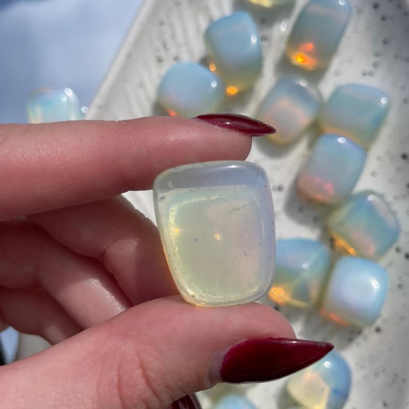 Opalite Tumbles | Man-Made Crystal | Brings Optimism + Joy 2
